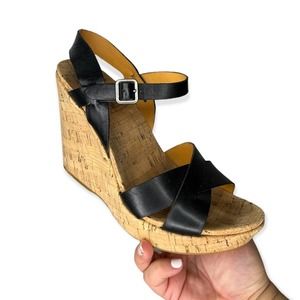 Kork-ease Bette 2 leather and cork wedge sandals